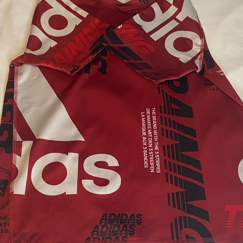 Adidas Kids Bold Red Graphic Tee